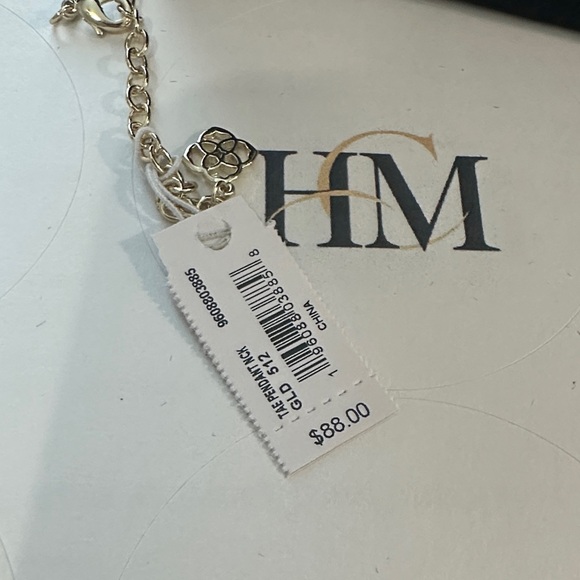 Kendra Scott 🩵Tae 14k Gold Over Brass Dichroic Glas Long Pendant Tassel Necklace - Picture 2 of 8